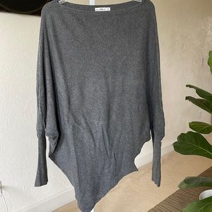 Zara Knit chunky oversized asymmetrical ribbed sweater